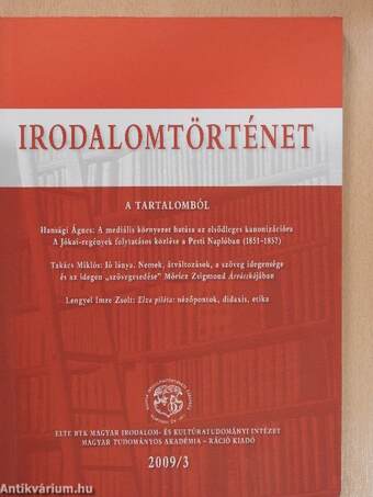 Irodalomtörténet 2009/3.