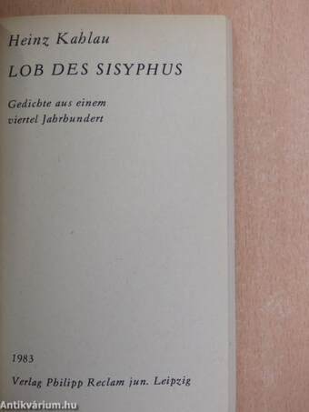 Lob des Sisyphus