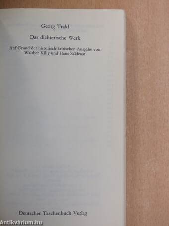 Das dichterische Werk