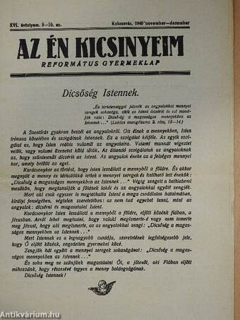 Az én kicsinyeim 1940. november-december