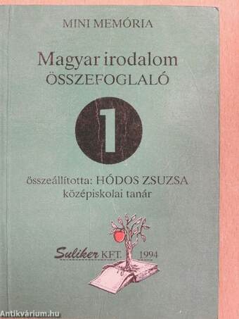 Magyar irodalom összefoglaló 1.