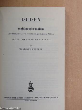 Duden mahlen oder malen?