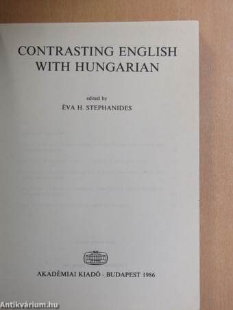 Contrasting English with Hungarian