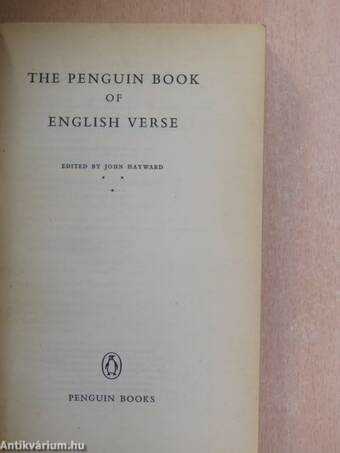 The Penguin Book of English Verse