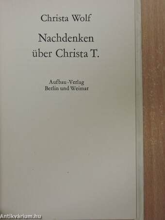 Nachdenken über Christa T.