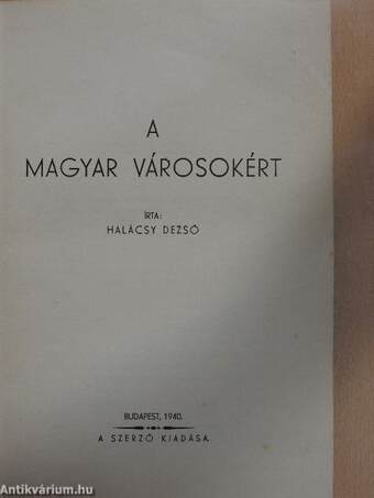 A magyar városokért