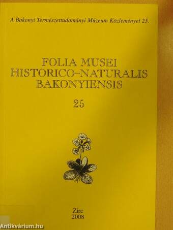 Folia Musei Historico-Naturalis Bakonyiensis 25.