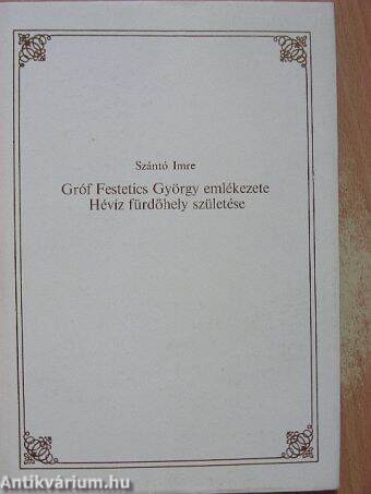 Gróf Festetics György emlékezete