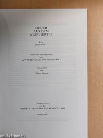 Lieder aus dem Weinviertel