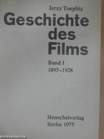 Geschichte des Films 1.