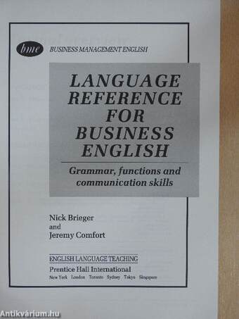 Language Reference for Business English