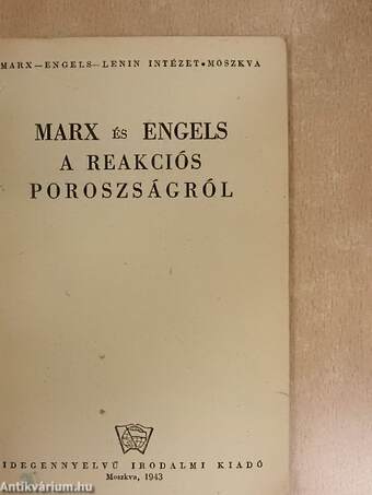 Marx és Engels a reakciós poroszságról