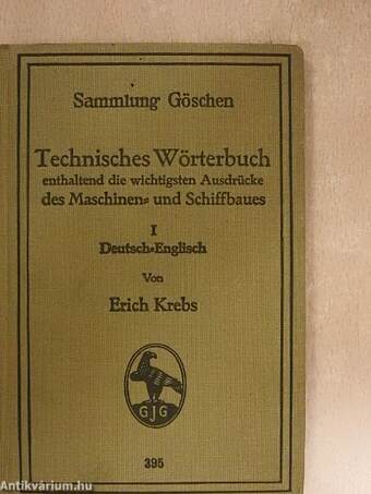 Technisches Wörterbuch I.