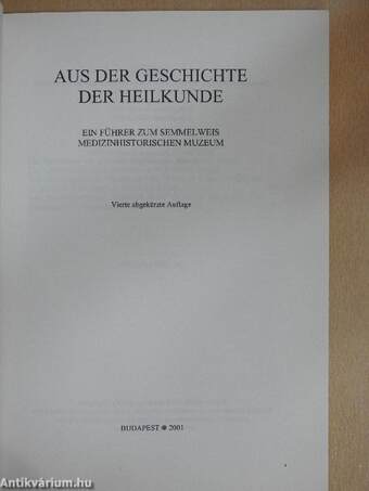 Aus der Geschichte der Heilkunde