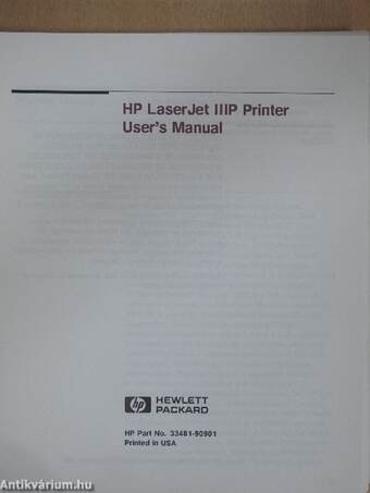 HP LaserJet IIIP Printer User's Manual