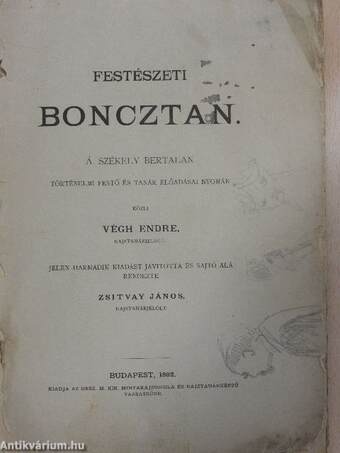 Festészeti boncztan (rossz állapotú)