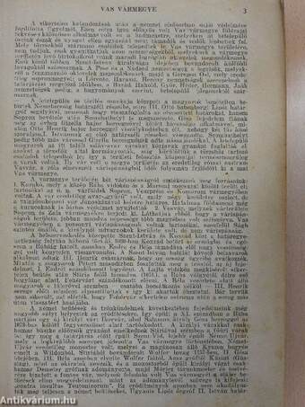 Vas vármegye és Szombathely megyei város általános ismertetője és cimtára az 1931-32. évre I-II. (rossz állapotú)