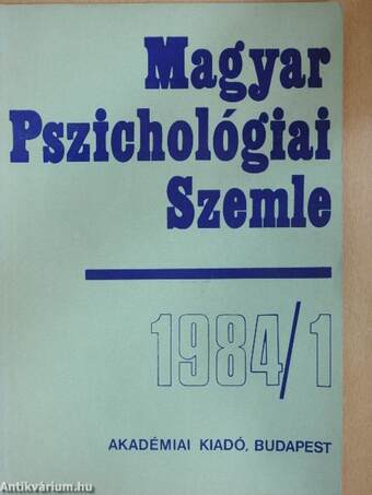 Magyar Pszichológiai Szemle 1984/1-6.