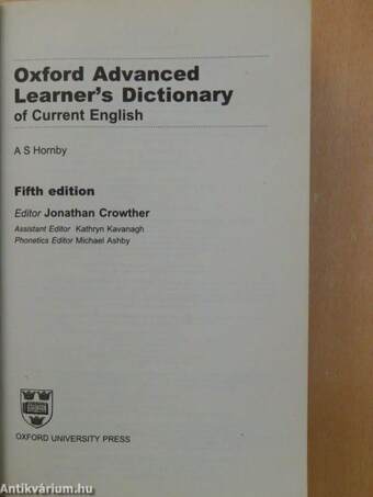 Oxford Advanced Learner's Dictionary of Current English