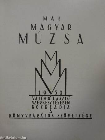 Mai Magyar Múzsa 1930