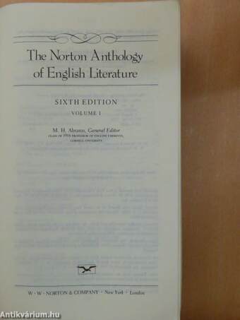 The Norton Anthology of English Literature Volume 1.