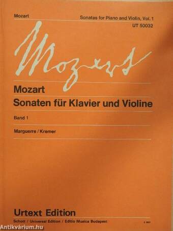 Wolfgang Amadeus Mozart-Sonaten für Klavier und Violine/Sonatas for Piano and Violin Band 1