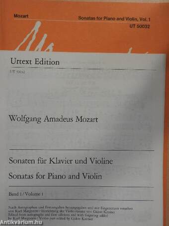 Wolfgang Amadeus Mozart-Sonaten für Klavier und Violine/Sonatas for Piano and Violin Band 1