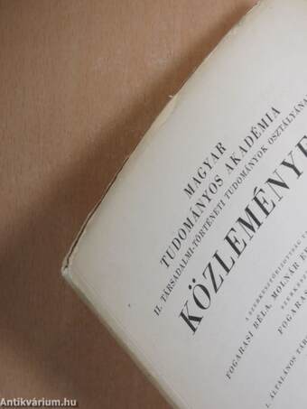 Magyar Tudományos Akadémia II. Társadalmi-történeti Tudományok Osztályának közleményei 1950