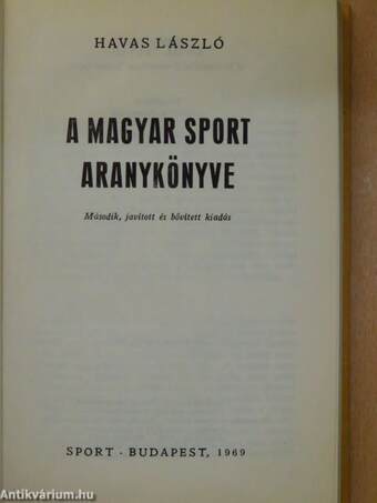 A magyar sport aranykönyve