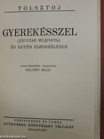 Anekdóták, érdekességek életéből I-V./Gyerekésszel