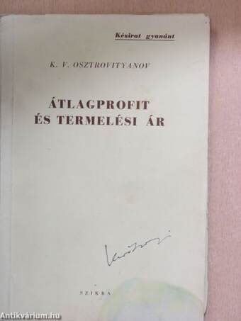 Átlagprofit és termelési ár