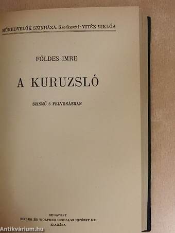 Bakony/Elzevir/A kuruzsló/Fej vagy irás