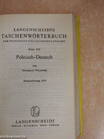 Langenscheidts Taschenwörterbuch der Polnischen und Deutschen Sprache