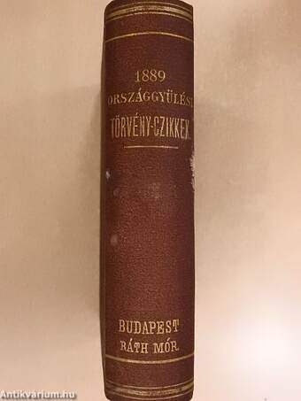 1889-ik évi országgyülési törvényczikkek