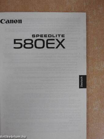 Canon Speedlite 580EX - Bedienungsanleitung/Manuale d'uso/Instructiehandleiding