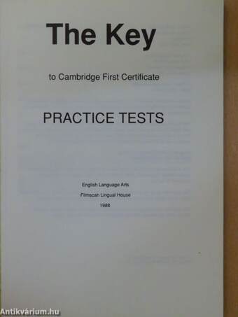 The Key to Cambridge First Certificate