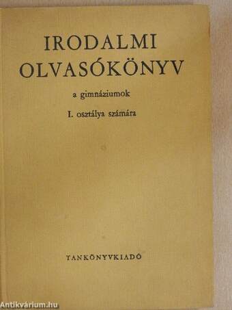 Irodalmi olvasókönyv I.