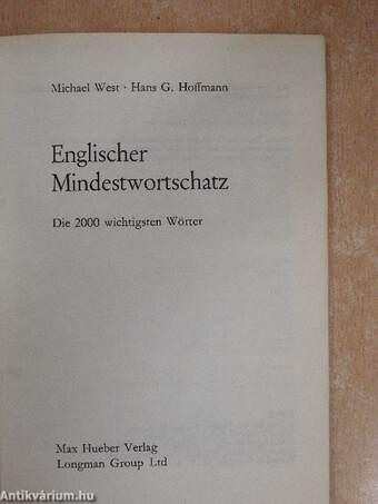 Englischer Mindestwortschatz