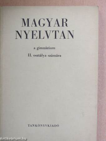 Magyar nyelvtan II.