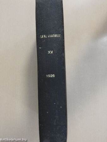 La Vie Spirituelle 1926. (nem teljes évfolyam) I.