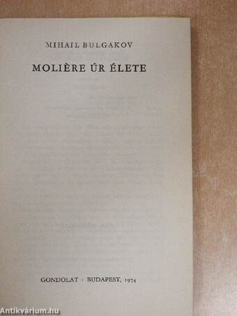 Moliére úr élete