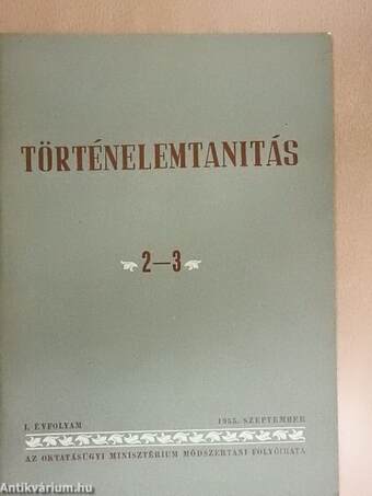 Történelemtanítás 1955. szeptember