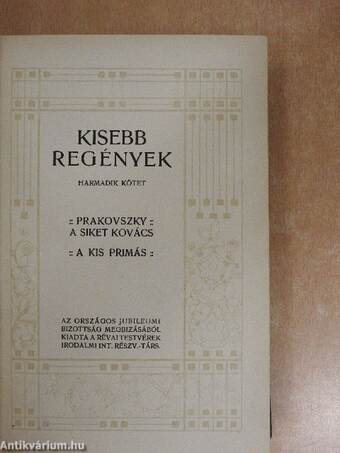 Kisebb regények III-IV.