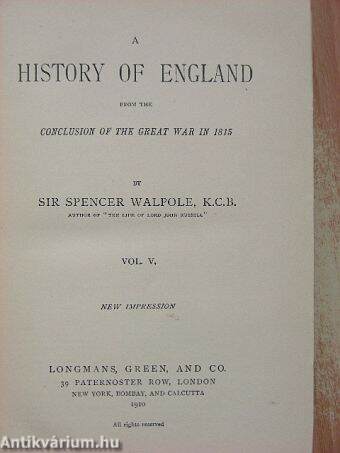 A History of England V.