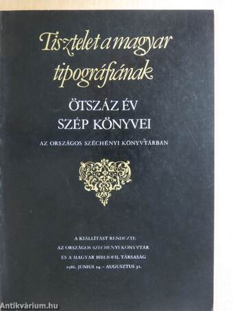 Tisztelet a magyar tipográfiának