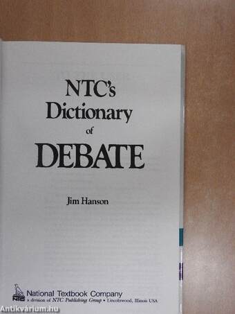 NTC's Dictionary of Debate