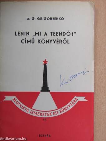 Lenin "Mi a teendő?" című könyvéről