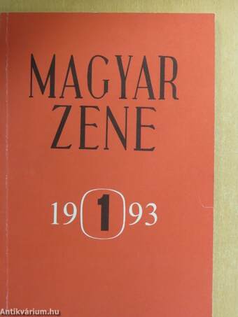 Magyar Zene 1993/1.