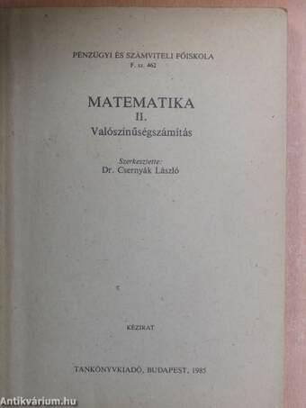 Matematika II.