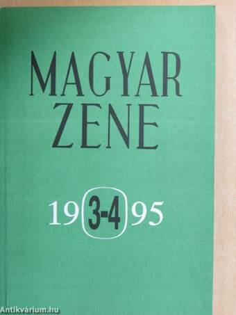 Magyar Zene 1995/3-4.